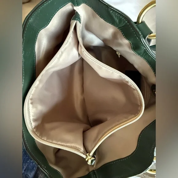 Coach Campbell Belle Leather Satchel - Forest Green - Picture 6 of 11